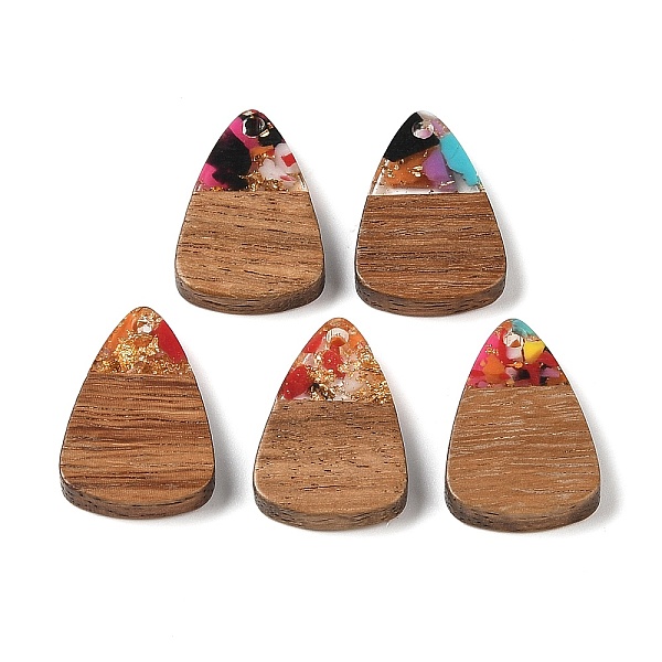 PandaHall Resin & Wood Pendants, with Gold Foil, Triangle Charm, Colorful, 23x15x3mm, Hole: 2mm Wood Triangle
PandaHall Resin & Wood Pendants, with Gold Foil, Triangle Charm, Colorful, 23x15x3mm, Hole: 2mm Wood Triangle