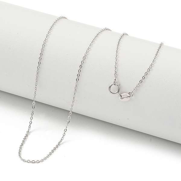 PandaHall 925 Sterling Silver Cable Chain Necklaces, Real Platinum Plated, 18.19 inch(46.2cm) Sterling Silver
PandaHall 925 Sterling Silver Cable Chain Necklaces, Real Platinum Plated, 18.19 inch(46.2cm) Sterling Silver