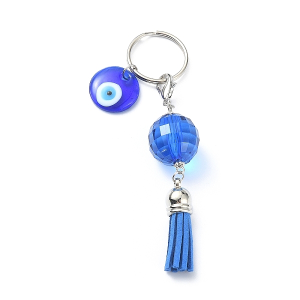 PandaHall Lampwork Evil Eye Keychain, Faux Suede Tassel Keycahin, with Acrylic Beads, Iron Split Key Rings, Blue, 10.7cm Acrylic Evil Eye...
PandaHall Lampwork Evil Eye Keychain, Faux Suede Tassel Keycahin, with Acrylic Beads, Iron Split Key Rings, Blue, 10.7cm Acrylic Evil Eye...