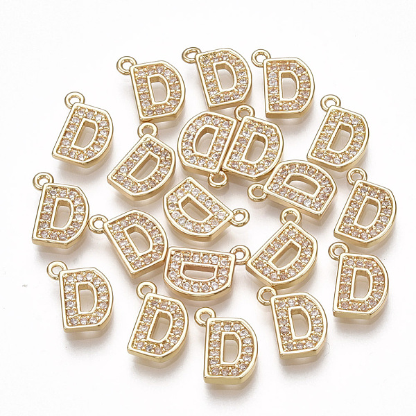 PandaHall Brass Cubic Zirconia Charms, Letter, Clear, Real 18K Gold Plated, Letter.D, 9.5x8x1.5mm, Hole: 1mm Brass+Cubic Zirconia Letter D...
PandaHall Brass Cubic Zirconia Charms, Letter, Clear, Real 18K Gold Plated, Letter.D, 9.5x8x1.5mm, Hole: 1mm Brass+Cubic Zirconia Letter D...