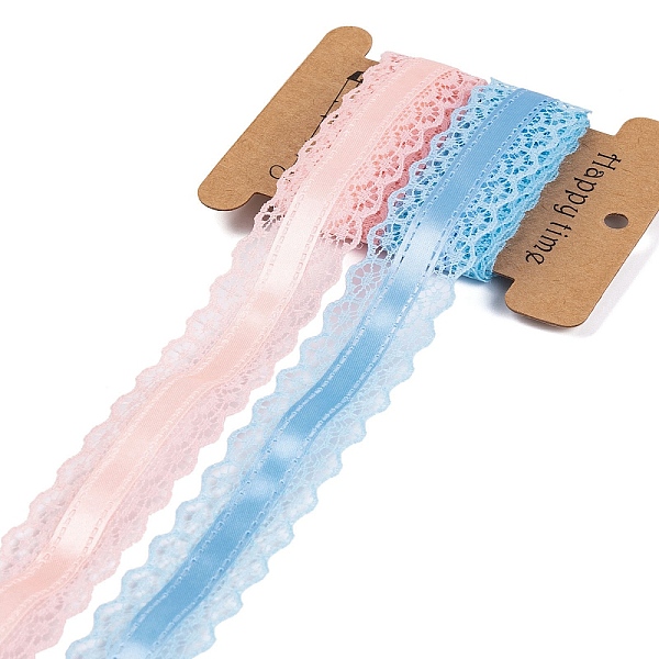 PandaHall 4 Yards 2 Colors Polyester Lace Trim, Flower Lace Ribbon, Pink, Light Sky Blue, 1-1/8 inch(28mm), 2 yards/color Polyester Flower
PandaHall 4 Yards 2 Colors Polyester Lace Trim, Flower Lace Ribbon, Pink, Light Sky Blue, 1-1/8 inch(28mm), 2 yards/color Polyester Flower