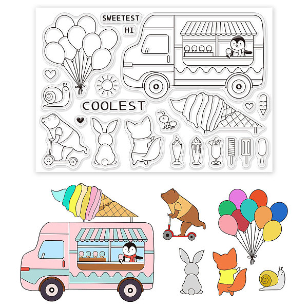 PandaHall GLOBLELAND Summer Animals Theme Clear Stamps Ice Cream Truck Silicone Clear Stamp Seals for Cards Making DIY Scrapbooking Photo...
PandaHall GLOBLELAND Summer Animals Theme Clear Stamps Ice Cream Truck Silicone Clear Stamp Seals for Cards Making DIY Scrapbooking Photo...