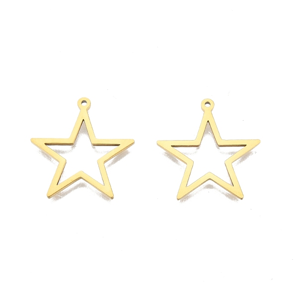 PandaHall Ion Plating(IP) 201 Stainless Steel Pendants, Star, Real 18K Gold Plated, 26x25x1.5mm, Hole: 1.2mm 201 Stainless Steel Star
PandaHall Ion Plating(IP) 201 Stainless Steel Pendants, Star, Real 18K Gold Plated, 26x25x1.5mm, Hole: 1.2mm 201 Stainless Steel Star