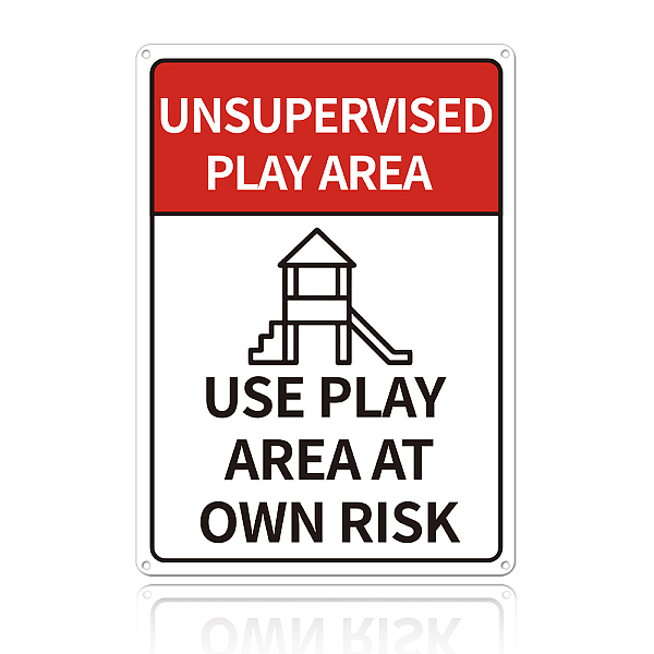 PandaHall GLOBLELAND UNSUPERVISED PLAY AREA Sign, 10 x 12 inch UV Protected and Waterproof Aluminum Warning Signs, USE PLAY AREA AT OWN RISK..., Red
PandaHall GLOBLELAND UNSUPERVISED PLAY AREA Sign, 10 x 12 inch UV Protected and Waterproof Aluminum Warning Signs, USE PLAY AREA AT OWN RISK..., Red