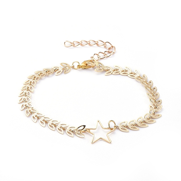 PandaHall Link Bracelets, with Brass Cobs Chains & Lobster Claw Clasps & Star Linking Rings, Golden, 7-1/2 inch(19cm), Star: about...
PandaHall Link Bracelets, with Brass Cobs Chains & Lobster Claw Clasps & Star Linking Rings, Golden, 7-1/2 inch(19cm), Star: about...