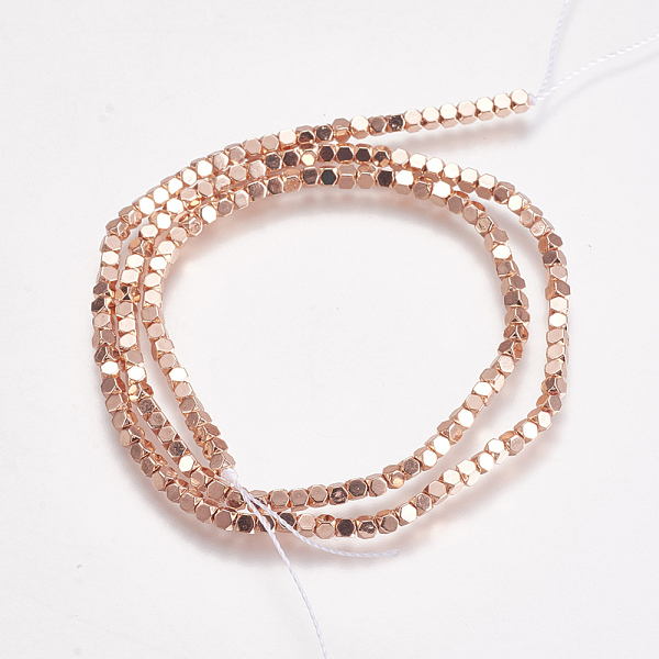 PandaHall Electroplate Non-magnetic Synthetic Hematite Beads Strands, Faceted, Square, Rose Gold Plated, 2x2.5x2.5mm, Hole: 0.5mm, about...
PandaHall Electroplate Non-magnetic Synthetic Hematite Beads Strands, Faceted, Square, Rose Gold Plated, 2x2.5x2.5mm, Hole: 0.5mm, about...