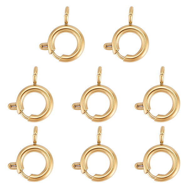 PandaHall Unicraftale 8Pcs Ion Plating(IP) 304 Stainless Steel Spring Ring Clasps, Golden, 12x8x1.5mm, Hole: 2mm 304 Stainless Steel
PandaHall Unicraftale 8Pcs Ion Plating(IP) 304 Stainless Steel Spring Ring Clasps, Golden, 12x8x1.5mm, Hole: 2mm 304 Stainless Steel