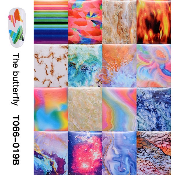 PandaHall Nail Art Transfer Stickers, Nail Decals, DIY Nail Tips Decoration for Women, Colorful, Butterfly Pattern, 78x60mm, 16sheets/bag...
PandaHall Nail Art Transfer Stickers, Nail Decals, DIY Nail Tips Decoration for Women, Colorful, Butterfly Pattern, 78x60mm, 16sheets/bag...