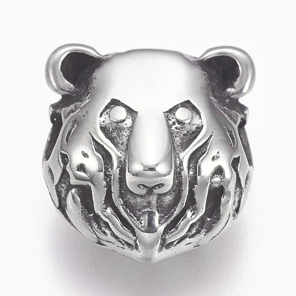 PandaHall 304 Stainless Steel Beads, Bear, Antique Silver, 13.5x13x9mm, Hole: 3mm 304 Stainless Steel Bear
PandaHall 304 Stainless Steel Beads, Bear, Antique Silver, 13.5x13x9mm, Hole: 3mm 304 Stainless Steel Bear