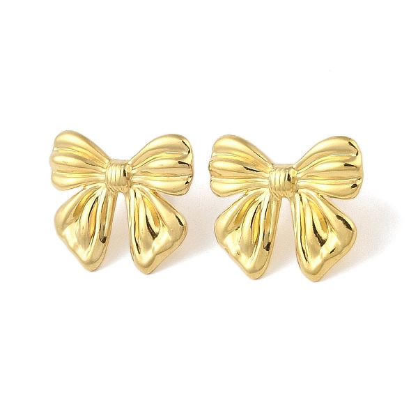 PandaHall Ion Plating(IP) 304 Stainless Steel Stud Earrings for Women, Bowknot, Real 18K Gold Plated, 20x25mm 304 Stainless Steel Bowknot
PandaHall Ion Plating(IP) 304 Stainless Steel Stud Earrings for Women, Bowknot, Real 18K Gold Plated, 20x25mm 304 Stainless Steel Bowknot