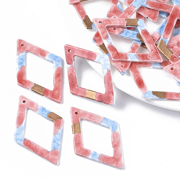 PandaHall Handmade Porcelain Big Pendants, Ornamental with Gold, Rhombus, Light Coral, 54.5x35x2.5mm, Hole: 1.8mm Porcelain Rhombus Red
PandaHall Handmade Porcelain Big Pendants, Ornamental with Gold, Rhombus, Light Coral, 54.5x35x2.5mm, Hole: 1.8mm Porcelain Rhombus Red