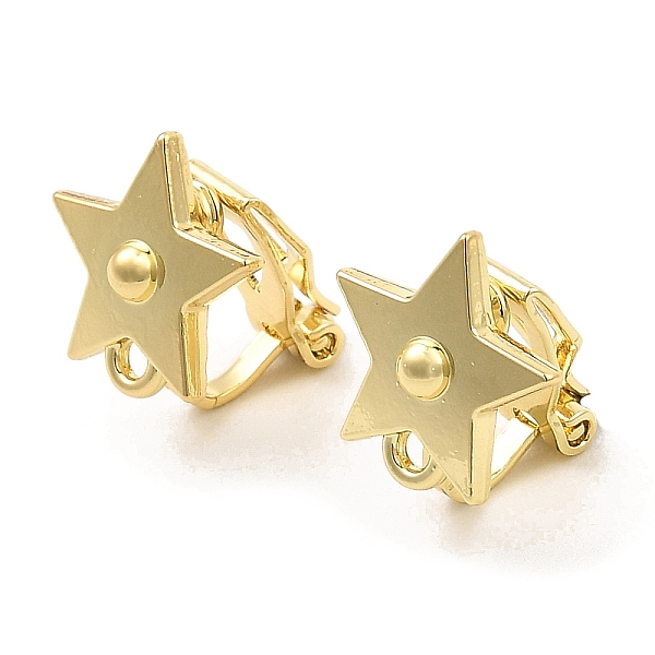 PandaHall Alloy Clip-on Earring Findings, with Horizontal Loops, for Non-pierced Ears, Star, Golden, 14.5x12x12.5mm, Hole: 1.6mm Alloy Star
PandaHall Alloy Clip-on Earring Findings, with Horizontal Loops, for Non-pierced Ears, Star, Golden, 14.5x12x12.5mm, Hole: 1.6mm Alloy Star