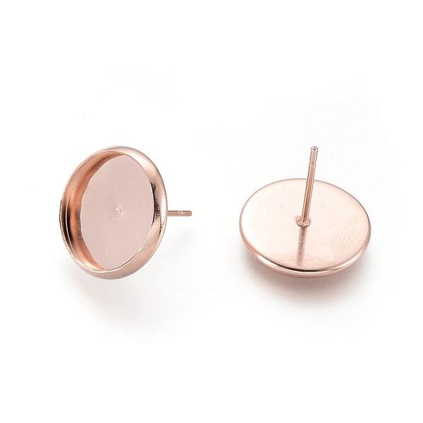 PandaHall 304 Stainless Steel Stud Earring Settings, Flat Round, Rose Gold, Tray: 12mm, 14mm, Pin: 0.8mm 304 Stainless Steel Flat Round
PandaHall 304 Stainless Steel Stud Earring Settings, Flat Round, Rose Gold, Tray: 12mm, 14mm, Pin: 0.8mm 304 Stainless Steel Flat Round