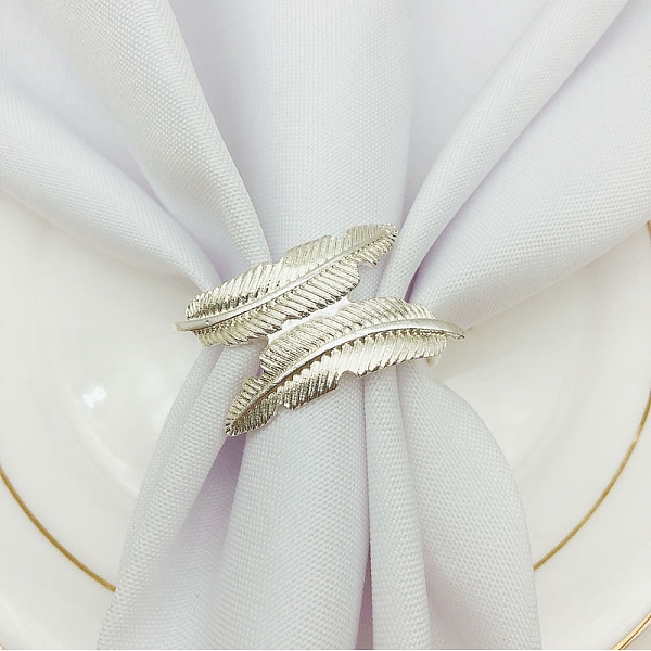 PandaHall Alloy Napkin Rings, Napkin Holder Adornment, Restaurant Daily Accessiroes, Feather, Platinum, 45x22mm Alloy Feather
PandaHall Alloy Napkin Rings, Napkin Holder Adornment, Restaurant Daily Accessiroes, Feather, Platinum, 45x22mm Alloy Feather
