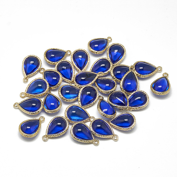 PandaHall Glass Pendants, with Golden Tone Brass Findings, teardrop, Blue, 18.5x12.5x7mm, Hole: 1.5mm Brass+Glass Teardrop Blue
PandaHall Glass Pendants, with Golden Tone Brass Findings, teardrop, Blue, 18.5x12.5x7mm, Hole: 1.5mm Brass+Glass Teardrop Blue
