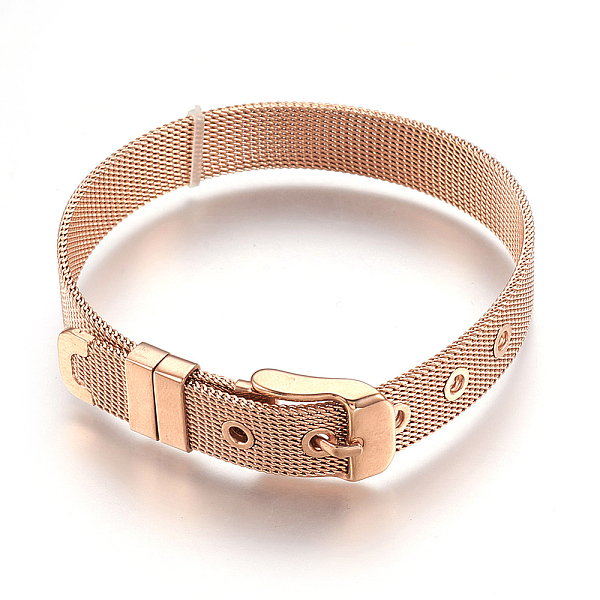 PandaHall 304 Stainless Steel Watch Bands, Watch Belt Fit Slide Charms, Rose Gold Plated, 8-1/2 inch(21.5cm), 10mm Stainless Steel
PandaHall 304 Stainless Steel Watch Bands, Watch Belt Fit Slide Charms, Rose Gold Plated, 8-1/2 inch(21.5cm), 10mm Stainless Steel