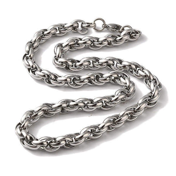 PandaHall 201 Stainless Steel Rope chain Necklaces, Stainless Steel Color, 19.49~19.76 inch(49.5~50.2cm) 201 Stainless Steel
PandaHall 201 Stainless Steel Rope chain Necklaces, Stainless Steel Color, 19.49~19.76 inch(49.5~50.2cm) 201 Stainless Steel