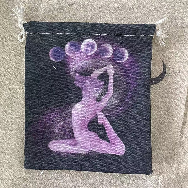 PandaHall Tarot Card Storage Bag, Cloth Tarot Drawstring Bags, Rectangle with Woman Pattern, Prussian Blue, 18x13cm Cloth Human
PandaHall Tarot Card Storage Bag, Cloth Tarot Drawstring Bags, Rectangle with Woman Pattern, Prussian Blue, 18x13cm Cloth Human