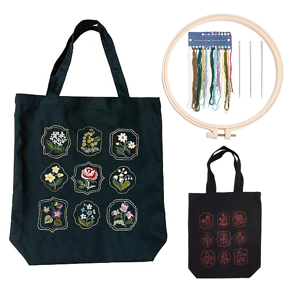 PandaHall DIY Canvas Tote Bag Flower Pattern Embroidery Making Kit, with Fabric Bag, Steel Needles, Plastic Hoop & Polyester-cotton Thread..., Multicolor
PandaHall DIY Canvas Tote Bag Flower Pattern Embroidery Making Kit, with Fabric Bag, Steel Needles, Plastic Hoop & Polyester-cotton Thread..., Multicolor