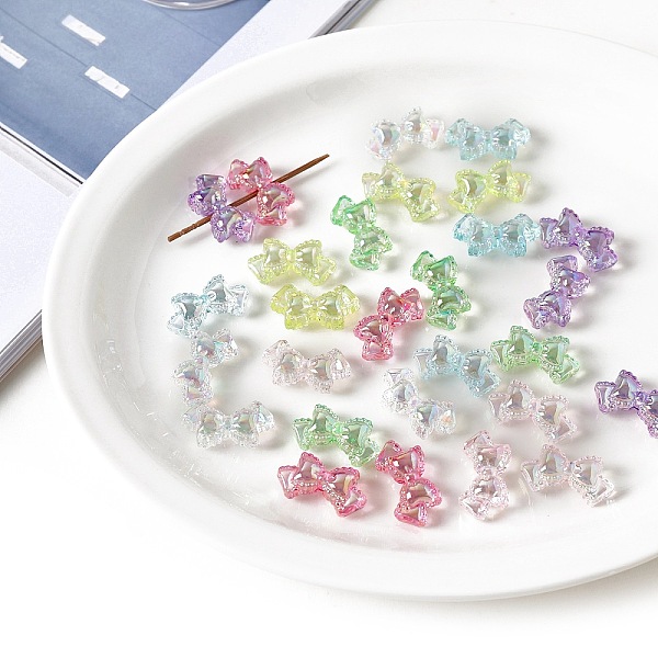 PandaHall UV Plating Rainbow Iridescent Transparent Acrylic Beads, Bowknot, Mixed Color, 14.6x27.6x9.4mm, Hole: 3.8mm Acrylic Bowknot..., Multicolor
PandaHall UV Plating Rainbow Iridescent Transparent Acrylic Beads, Bowknot, Mixed Color, 14.6x27.6x9.4mm, Hole: 3.8mm Acrylic Bowknot..., Multicolor