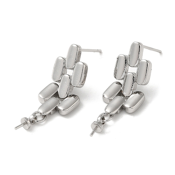 PandaHall Brass Stud Earring Findings, with Peg Bails for Half Drilled Beads, Platinum, 28x9mm, Pin: 0.5~0.6mm Brass
PandaHall Brass Stud Earring Findings, with Peg Bails for Half Drilled Beads, Platinum, 28x9mm, Pin: 0.5~0.6mm Brass