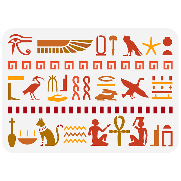 PandaHall FINGERINSPIRE Egyptian Hieroglyphs Painting Stencil 8.3x11.7 inch Reusable Eye of Horus Pattern Drawing Template Hieroglyphs...
PandaHall FINGERINSPIRE Egyptian Hieroglyphs Painting Stencil 8.3x11.7 inch Reusable Eye of Horus Pattern Drawing Template Hieroglyphs...