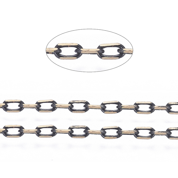 PandaHall Electrophoresis Brass Cable Chains, Diamond Cut Chains, Soldered, Faceted, with Spool, Oval, Cadmium Free & Lead Free, Black...
PandaHall Electrophoresis Brass Cable Chains, Diamond Cut Chains, Soldered, Faceted, with Spool, Oval, Cadmium Free & Lead Free, Black...