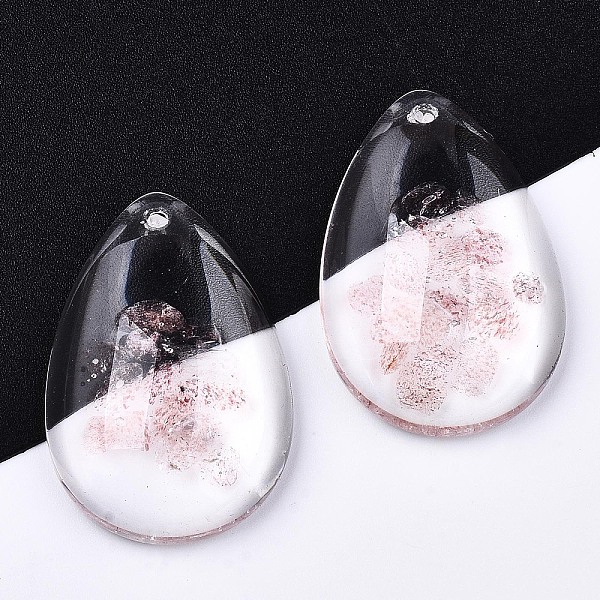 PandaHall Transparent Glass Pendants, with Natural Rose Quartz Chip Beads inside and Epoxy Resin Bottom, Teardrop, 30x20x8mm, Hole: 1.5mm...
PandaHall Transparent Glass Pendants, with Natural Rose Quartz Chip Beads inside and Epoxy Resin Bottom, Teardrop, 30x20x8mm, Hole: 1.5mm...