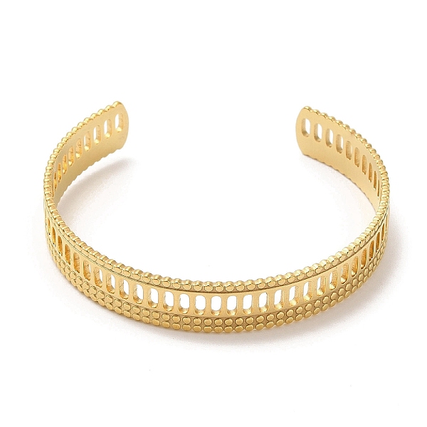 PandaHall Ion Plating(IP) 304 Stainless Steel Bangles, Hollow Cuff Bangles for Women, Real 18K Gold Plated, Inner Diameter: 2-1/8 inch...
PandaHall Ion Plating(IP) 304 Stainless Steel Bangles, Hollow Cuff Bangles for Women, Real 18K Gold Plated, Inner Diameter: 2-1/8 inch...