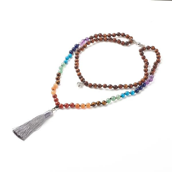 PandaHall Buddhist Necklace, Natural & Synthetic Mixed Gemstone & Wood Double Layer Necklace with Brass Magnetic Clasps, Alloy Lotus &...
PandaHall Buddhist Necklace, Natural & Synthetic Mixed Gemstone & Wood Double Layer Necklace with Brass Magnetic Clasps, Alloy Lotus &...