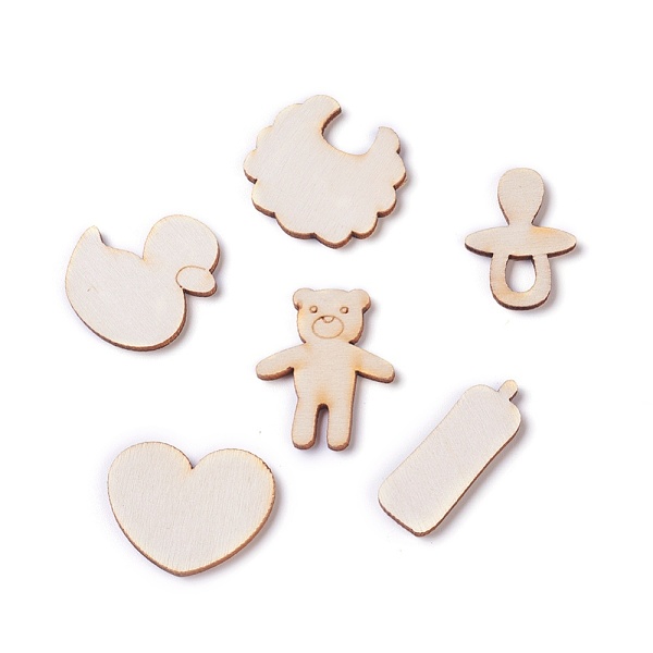PandaHall Baby Theme Wooden Cabochons, Laser Cut Wood Shapes, Mixed Shapes, BurlyWood, 24.5~34x12.5~31x2.5mm Wood Mixed Shapes Orange
PandaHall Baby Theme Wooden Cabochons, Laser Cut Wood Shapes, Mixed Shapes, BurlyWood, 24.5~34x12.5~31x2.5mm Wood Mixed Shapes Orange