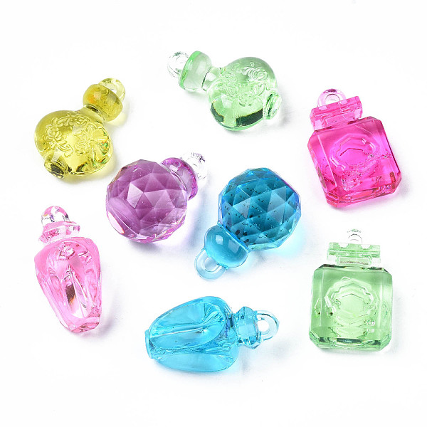 PandaHall Transparent Acrylic Pendants, Perfume Bottle Series, Mixed Color, 29.5~31x14~20x10~19mm, Hole: 2mm, about 150pcs/500g Acrylic..., Multicolor
PandaHall Transparent Acrylic Pendants, Perfume Bottle Series, Mixed Color, 29.5~31x14~20x10~19mm, Hole: 2mm, about 150pcs/500g Acrylic..., Multicolor