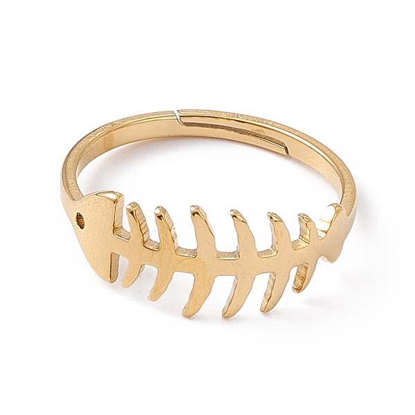 PandaHall Ion Plating(IP) 201 Stainless Steel Fishbone Adjustable Ring for Women, Real 18K Gold Plated, US Size 6 3/4(17.1mm) 201 Stainless...
PandaHall Ion Plating(IP) 201 Stainless Steel Fishbone Adjustable Ring for Women, Real 18K Gold Plated, US Size 6 3/4(17.1mm) 201 Stainless...