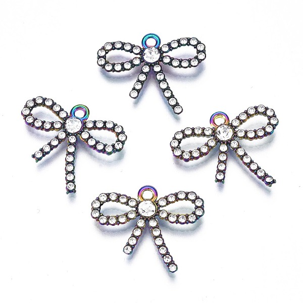 PandaHall Rack Plating Rainbow Color Alloy Pendants, with Crystal Rhinestone, Cadmium Free & Nickel Free & Lead Free, Bowknot, 19.5x23.5x3mm..., Clear
PandaHall Rack Plating Rainbow Color Alloy Pendants, with Crystal Rhinestone, Cadmium Free & Nickel Free & Lead Free, Bowknot, 19.5x23.5x3mm..., Clear