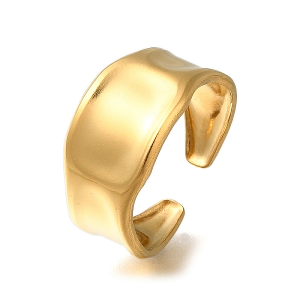PandaHall 304 Stainless Steel Open Cuff Ring, Wide Band Ring for Women, Real 18K Gold Plated, Adjustable 304 Stainless Steel
PandaHall 304 Stainless Steel Open Cuff Ring, Wide Band Ring for Women, Real 18K Gold Plated, Adjustable 304 Stainless Steel
