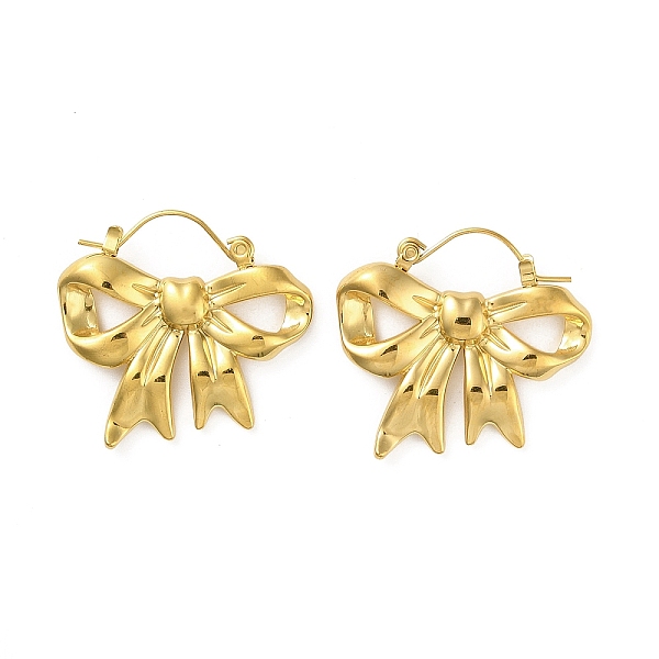 PandaHall Stainless Steel Shell Pearl Earrings, Bowknot, Real 18K Gold Plated, 28x30.5x4mm 304 Stainless Steel Bowknot
PandaHall Stainless Steel Shell Pearl Earrings, Bowknot, Real 18K Gold Plated, 28x30.5x4mm 304 Stainless Steel Bowknot