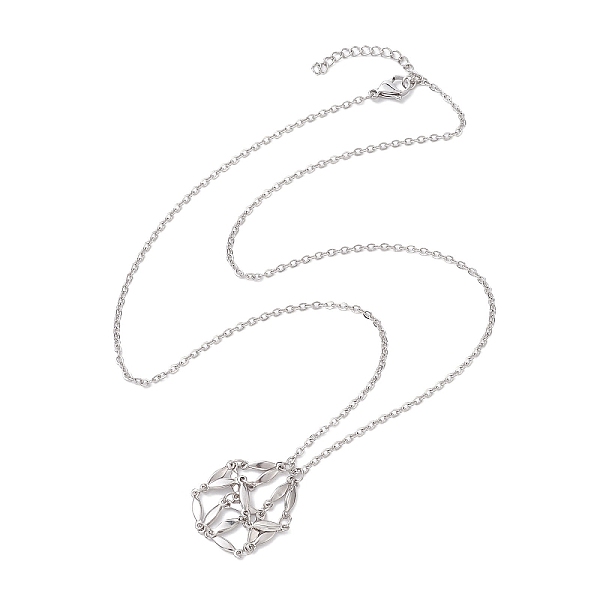 PandaHall Crystal Stone Cage Pendant Necklaces, 304 Stainless Steel Cable Chain Necklaces , Stainless Steel Color, 19.49 inch(49.5cm) 304...
PandaHall Crystal Stone Cage Pendant Necklaces, 304 Stainless Steel Cable Chain Necklaces , Stainless Steel Color, 19.49 inch(49.5cm) 304...