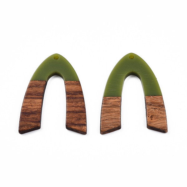 PandaHall Opaque Resin & Walnut Wood Pendants, V Shape Charm, Olive Drab, 38x29x3mm, Hole: 2mm Resin+Wood Others
PandaHall Opaque Resin & Walnut Wood Pendants, V Shape Charm, Olive Drab, 38x29x3mm, Hole: 2mm Resin+Wood Others