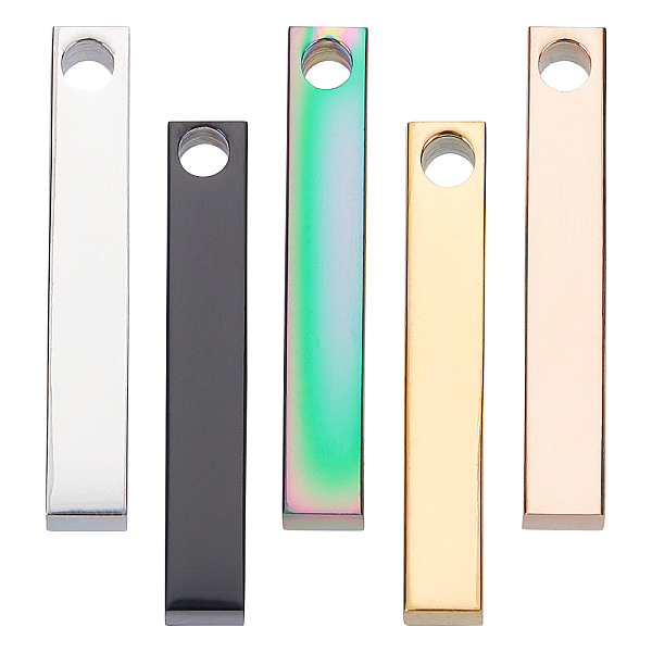 PandaHall SUNNYCLUE 5Pcs 5 Colors Vacuum Plating 304 Stainless Steel Pendants, Rectangle/Bar, Mixed Color, 30x5x5mm, Hole: 3mm 304 Stainless...
PandaHall SUNNYCLUE 5Pcs 5 Colors Vacuum Plating 304 Stainless Steel Pendants, Rectangle/Bar, Mixed Color, 30x5x5mm, Hole: 3mm 304 Stainless...