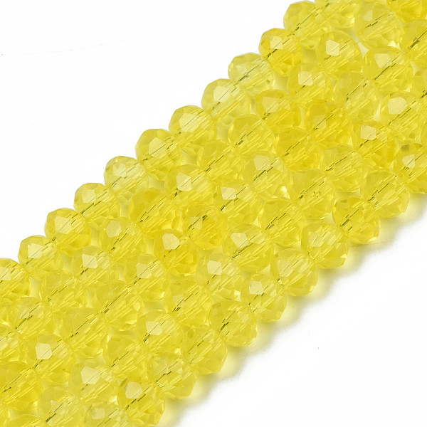 PandaHall Glass Beads Strands, Faceted, Rondelle, Yellow, 4x3mm, Hole: 0.4mm, about 113~115pcs/strand, 41~42cm Glass Rondelle Yellow
PandaHall Glass Beads Strands, Faceted, Rondelle, Yellow, 4x3mm, Hole: 0.4mm, about 113~115pcs/strand, 41~42cm Glass Rondelle Yellow