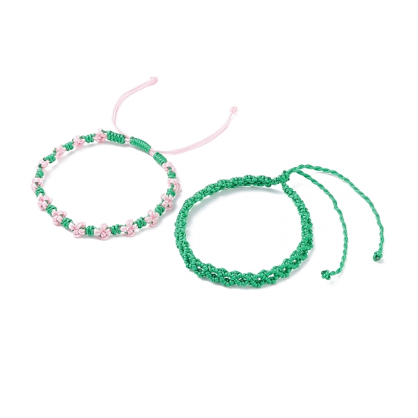 PandaHall 2Pcs 2 Colors Peach Blossom Braided Cord Bracelet, Friendship Lucky Adjustable Bracelet for Women, Spring Green, Inner Diameter...
PandaHall 2Pcs 2 Colors Peach Blossom Braided Cord Bracelet, Friendship Lucky Adjustable Bracelet for Women, Spring Green, Inner Diameter...
