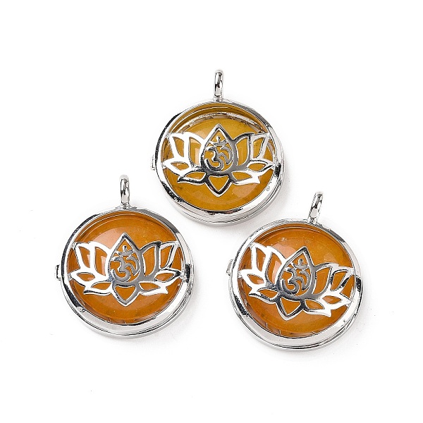PandaHall Natural White Jade Dyed Locket Pendants, Flat Round Charms, with Platinum Plated Brass Lotus Findings, 31.5x27x9mm, Hole: 4.6mm...
PandaHall Natural White Jade Dyed Locket Pendants, Flat Round Charms, with Platinum Plated Brass Lotus Findings, 31.5x27x9mm, Hole: 4.6mm...