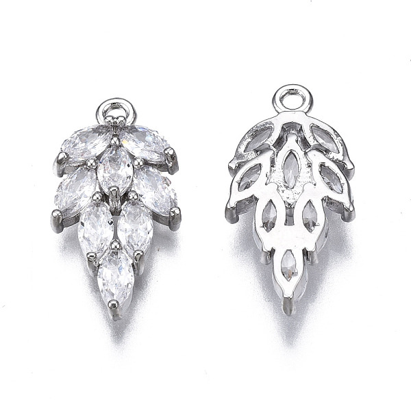 PandaHall Brass Inlaid Clear Cubic Zirconia Pendants, Leaf, Platinum, 19x9x3.5mm, Hole: 1.2mm Brass+Cubic Zirconia Leaf Clear
PandaHall Brass Inlaid Clear Cubic Zirconia Pendants, Leaf, Platinum, 19x9x3.5mm, Hole: 1.2mm Brass+Cubic Zirconia Leaf Clear