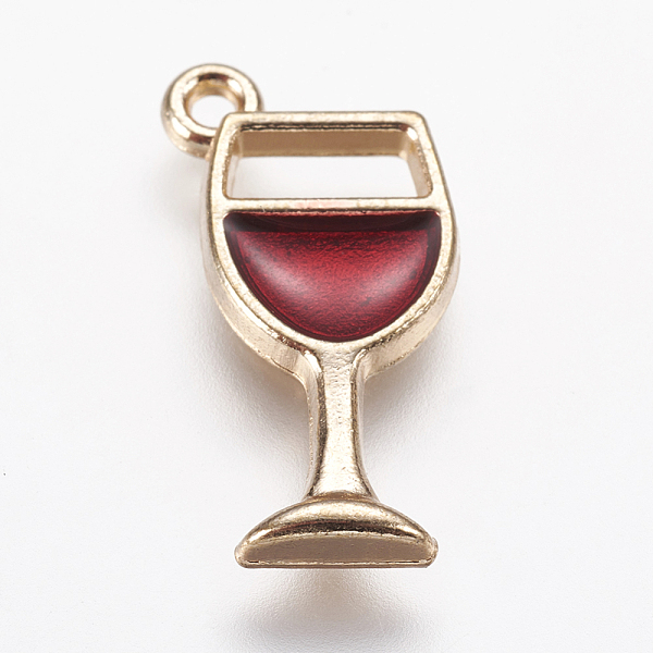 PandaHall Alloy Enamel Pendants, Wine Glass, Light Gold, Red, 20x8x2mm, Hole: 1mm Alloy+Enamel Red
PandaHall Alloy Enamel Pendants, Wine Glass, Light Gold, Red, 20x8x2mm, Hole: 1mm Alloy+Enamel Red