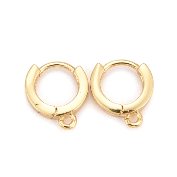 PandaHall Brass Huggie Hoop Earring Findings, with Horizontal Loop, Real 18K Gold Plated, 10 Gauge, 11.5x10x2.5mm, Hole: 1mm, Pin: 1mm Brass
PandaHall Brass Huggie Hoop Earring Findings, with Horizontal Loop, Real 18K Gold Plated, 10 Gauge, 11.5x10x2.5mm, Hole: 1mm, Pin: 1mm Brass