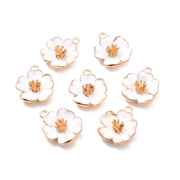 PandaHall Alloy Enamel Pendants, Hibiscus Flower, Light Gold, White, 23x19.5x6mm, Hole: 2mm Alloy+Enamel Flower White
PandaHall Alloy Enamel Pendants, Hibiscus Flower, Light Gold, White, 23x19.5x6mm, Hole: 2mm Alloy+Enamel Flower White
