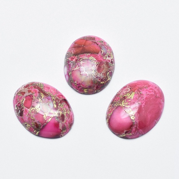 PandaHall Regalite/Imperial Jasper/Sea Sediment Jasper Cabochons, with Gold Line, Oval, 30x22~22.5x6mm Imperial Jasper Oval
PandaHall Regalite/Imperial Jasper/Sea Sediment Jasper Cabochons, with Gold Line, Oval, 30x22~22.5x6mm Imperial Jasper Oval