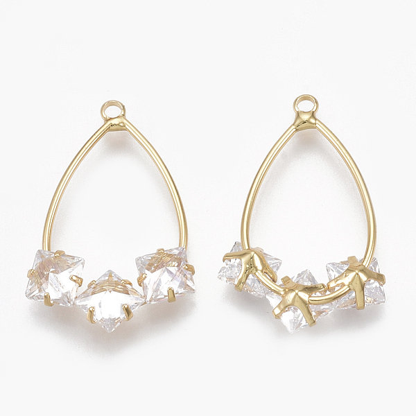 PandaHall Cubic Zirconia Pendants, Real 18K Gold Plated, with Brass Findings, Clear, 26x16.5x4.5mm, Hole: 1.2mm Brass+Cubic Zirconia...
PandaHall Cubic Zirconia Pendants, Real 18K Gold Plated, with Brass Findings, Clear, 26x16.5x4.5mm, Hole: 1.2mm Brass+Cubic Zirconia...