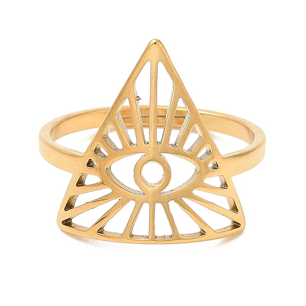 PandaHall Ion Plating(IP) 304 Stainless Steel Triangle with Horse Eye Adjustable Ring for Women, Real 18K Gold Plated, US Size 6(16.5mm) 304...
PandaHall Ion Plating(IP) 304 Stainless Steel Triangle with Horse Eye Adjustable Ring for Women, Real 18K Gold Plated, US Size 6(16.5mm) 304...