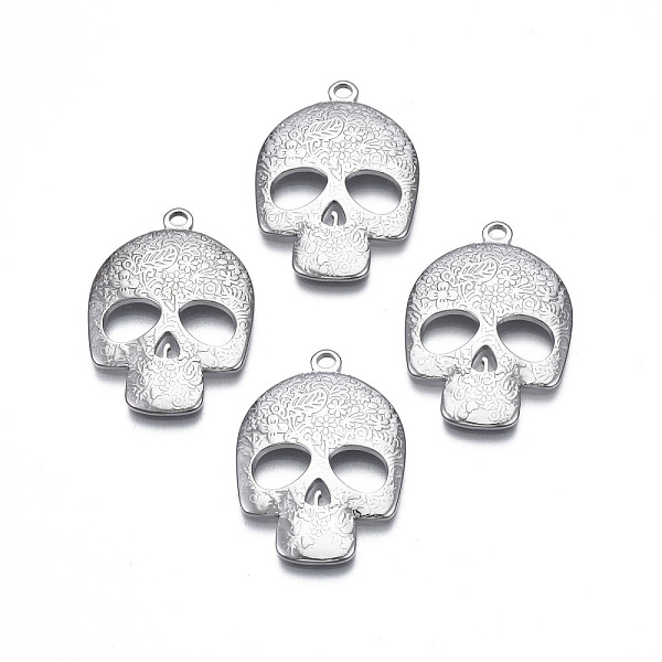 PandaHall 201 Stainless Steel Pendants, Skull, Stainless Steel Color, 30x21.5x3mm, Hole: 2mm 201 Stainless Steel Skull
PandaHall 201 Stainless Steel Pendants, Skull, Stainless Steel Color, 30x21.5x3mm, Hole: 2mm 201 Stainless Steel Skull